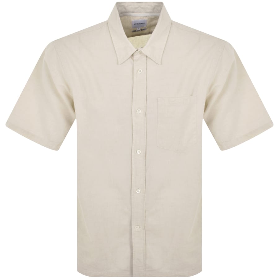 Norse Projects Ivan Relaxed Cotton Linen Shirt XL Cream Ecru